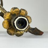 Brutalist metal wall lamp by Salvino Marsura, Italy, 1960s.