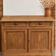 Old solid oak buffet with 2 drawers