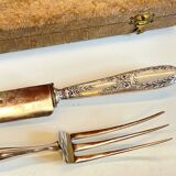 Silver-plated cutlery set with Minerva helmet, Paris