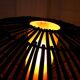 Paire de lampadaires en rotin C1970