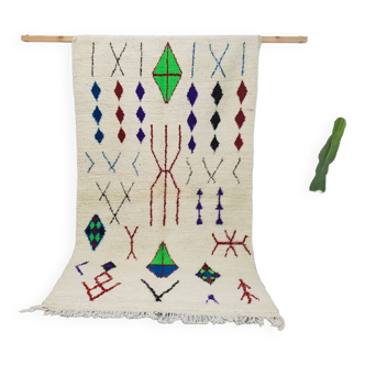 Tapis Marocain berbère 246 x 143 cm tapis Azilal en laine