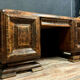 Art deco period office in walnut bramble and amboine magnifying glass