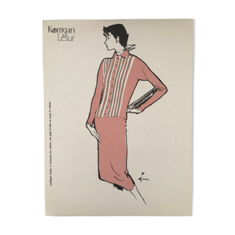 Fashion illustration 1957 by René Gruau