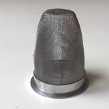 Guy Degrenne salam calorifuge teapot 4 ceramic cups - vintage chrome 70