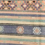 6x12 Pale Orange Green Handmade Vintage Rug, 174x359Cm