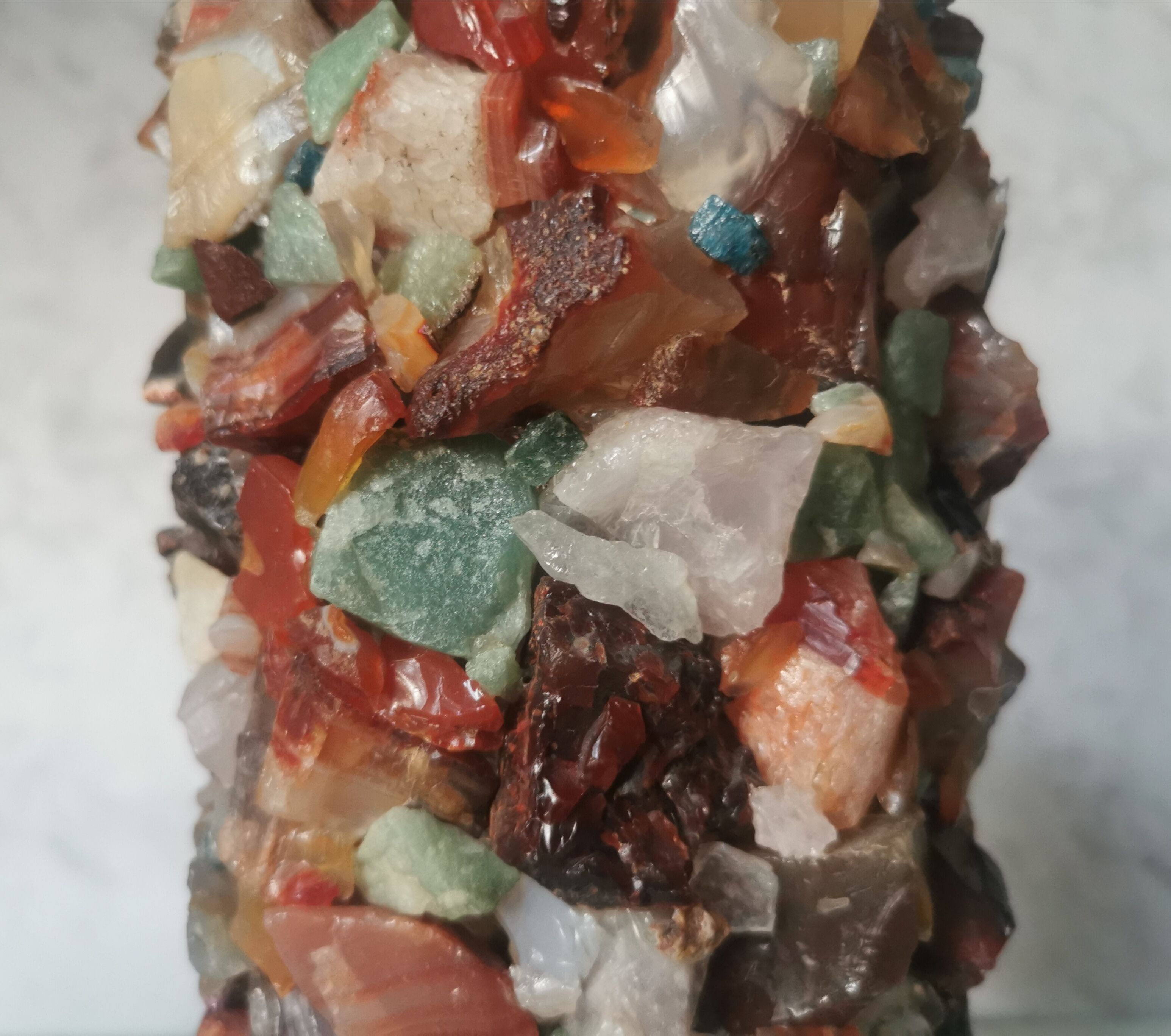 Table lamp gilded wood and stones