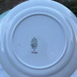 Set of 6 porcelain demi-porcelain plates K&G Lunéville model Épinay