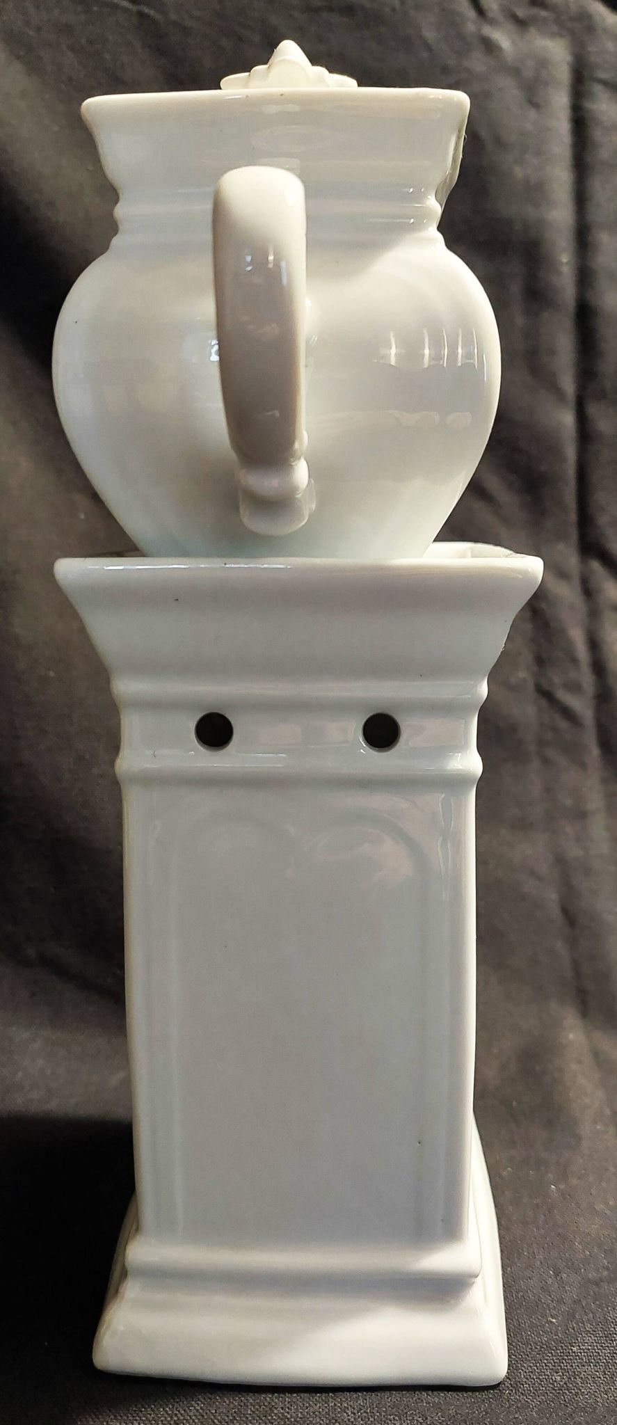Tisanière en porcelaine blanche Paris complète