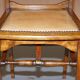 Chaise pliante militaire rare circa 1890 en fruitwood massif avec ferrure en laiton
