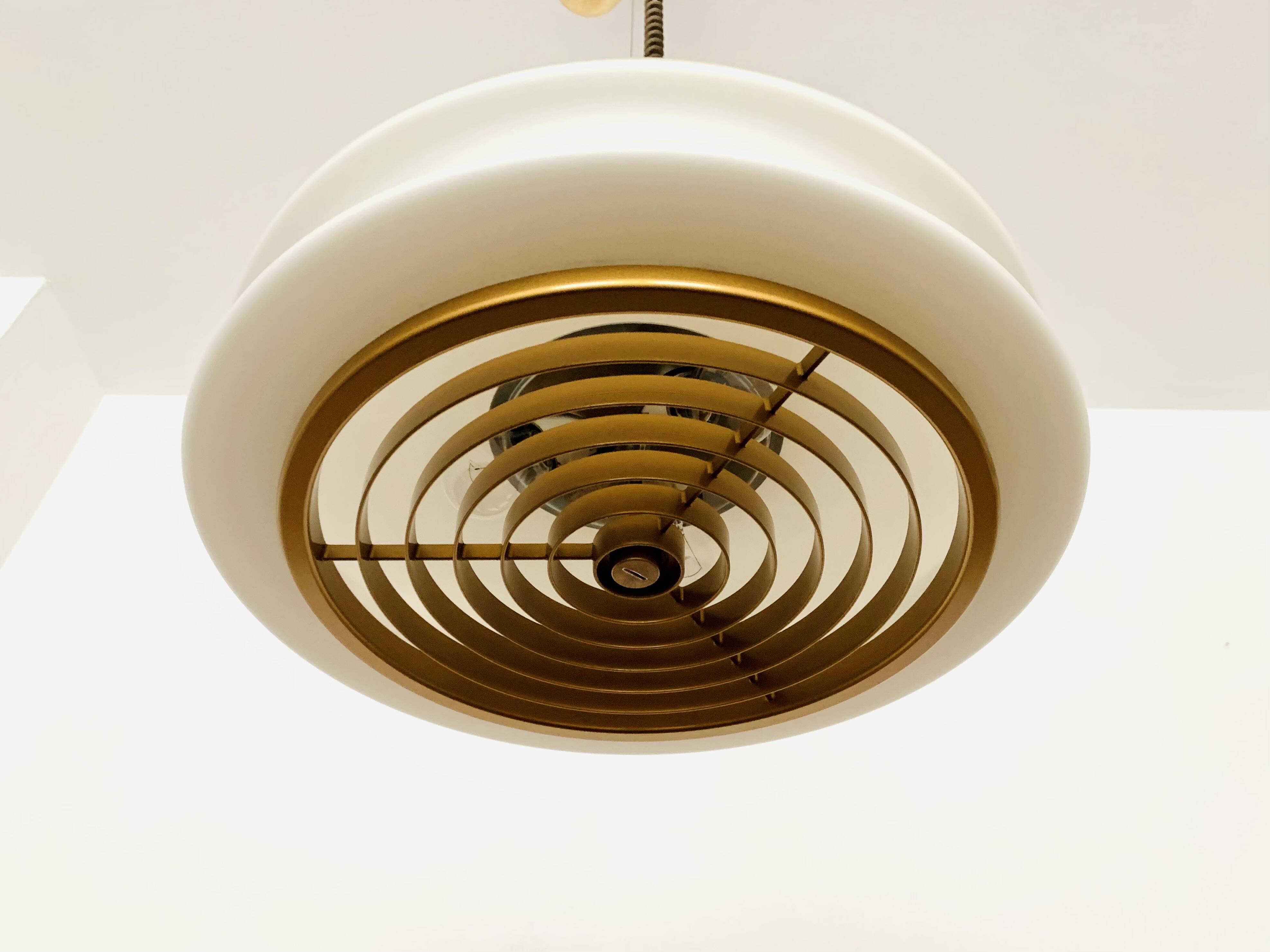 1 of 3 Awesome Adjustable Orion Glass Pendant Lamps from Staff