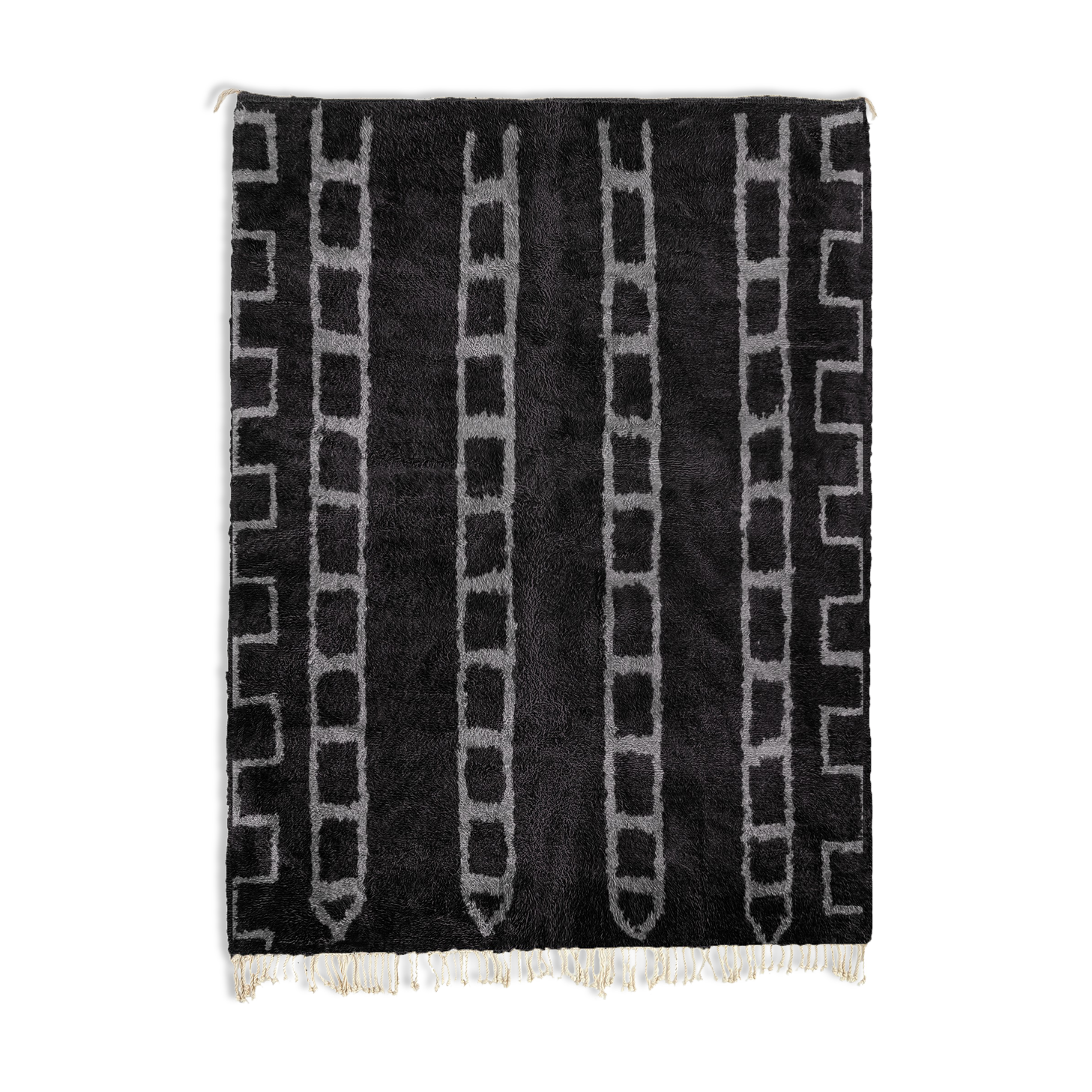 Modern Moroccan carpet black