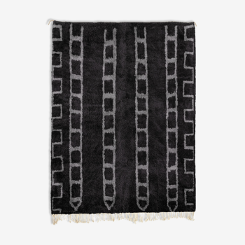 Tapis marocain moderne noir