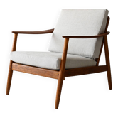 Fauteuil suédois vintage en teck par Folke Ohlsson pour DUX