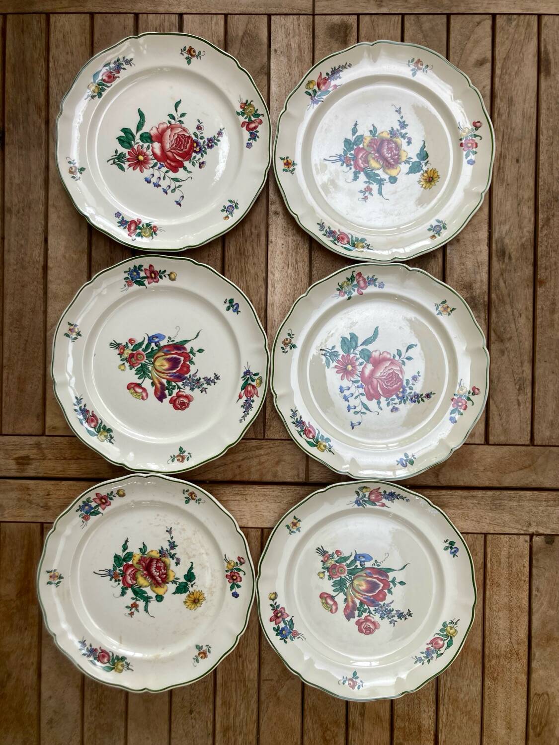 6 “Mettlach” dinner plates - Old Strasbourg Villeroy&Boch