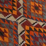 Colorful Multicolor Tribal Kilim Runner Rug, 82x295Cm