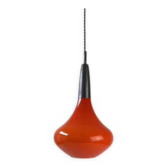 Vintage orange drop lighting suspension 1970