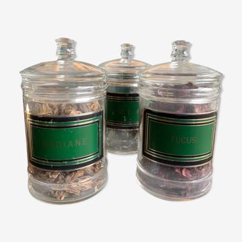 Lot de 3 pots pharmacie