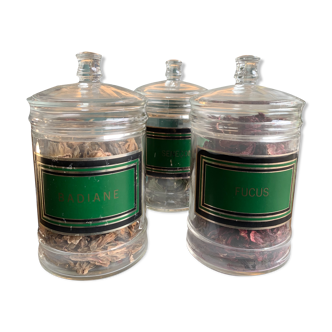 Lot de 3 pots pharmacie