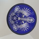 Vase bleu cristallery of lorraine - large model