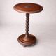 Antique solid wood gueridon with twisted leg – English charm – late 19th century