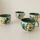 Set of 4 vintage Boch Belgium cups from the 1960s.