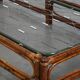 Vintage bamboo/rattan manou bed from the 70s with original spiral base