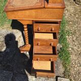 Davenport writing desk in fruitwood and burl veneer