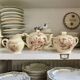 3-piece tea and coffee service KG Lunéville in brown ironstone