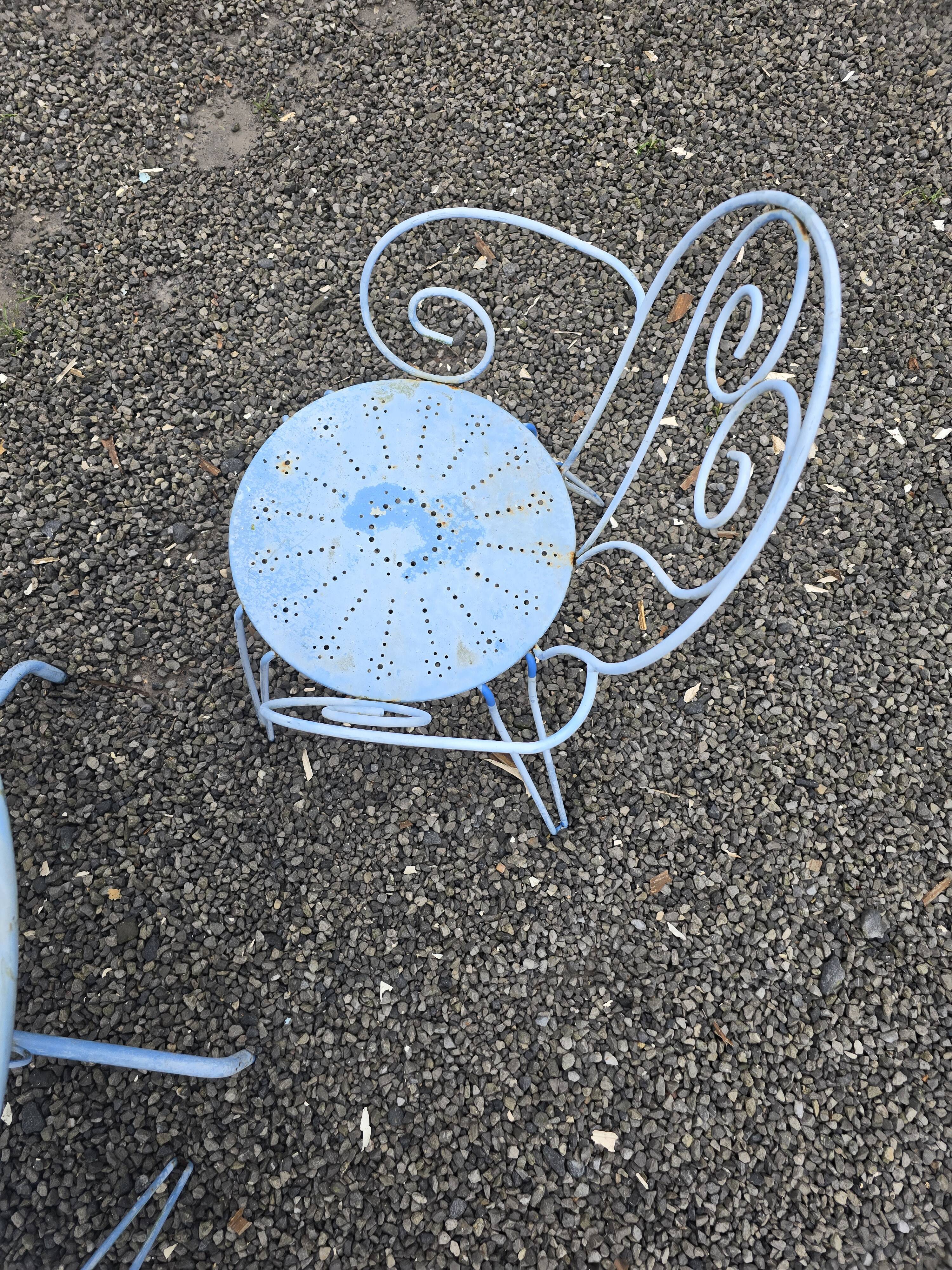 Wrought iron garden furniture