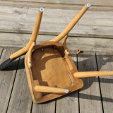 Chair 1950 skaï black light beech