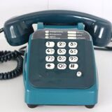 Téléphone bleu à touches