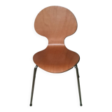 Ant chair design ETNE, wood and chrome metal