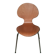 Chaise design fourmi ETNE, bois et métal chromé