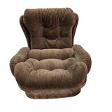 Fauteuil en velours vintage