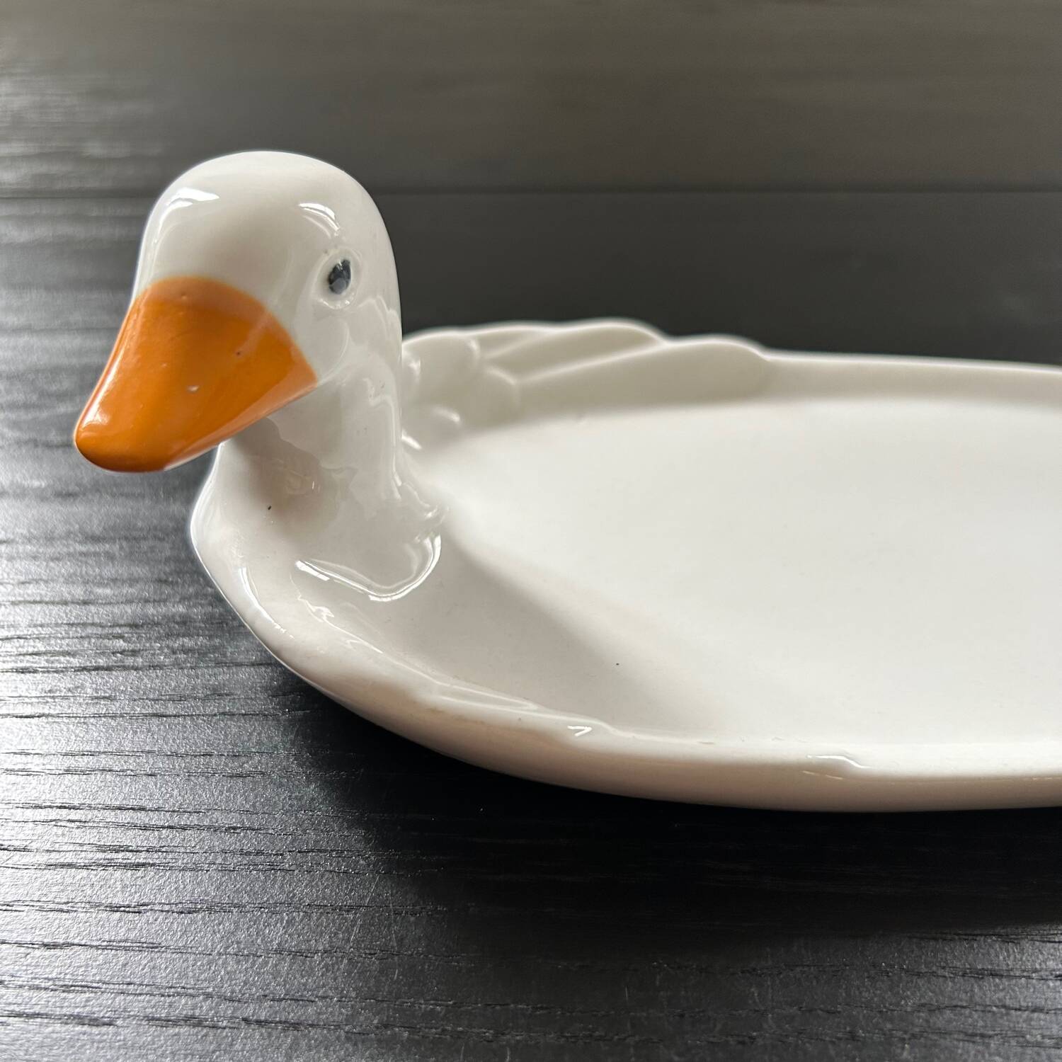 Porcelain duck dish