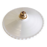 White opaline lampshade with wavy edges - mid. 20th century