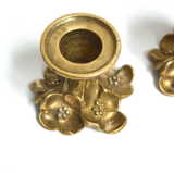 Duo of brass candle holders