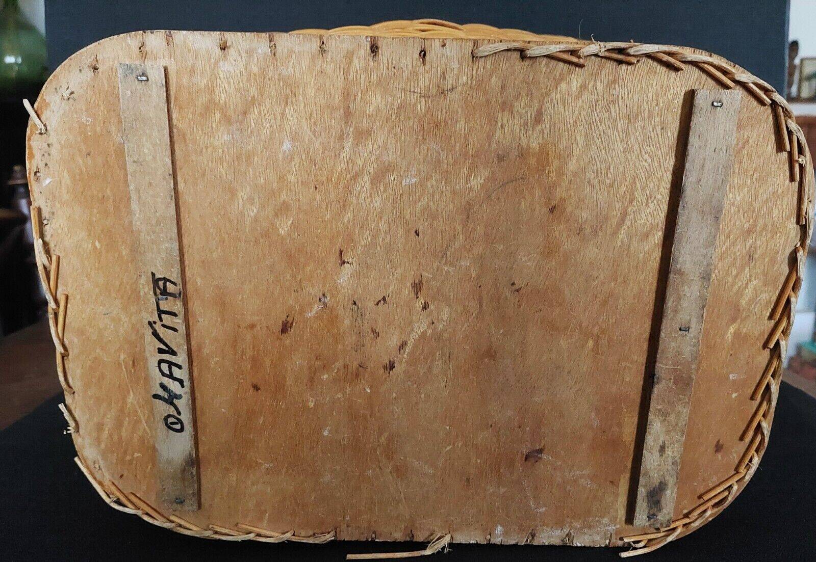 Vintage wicker basket 40 cm