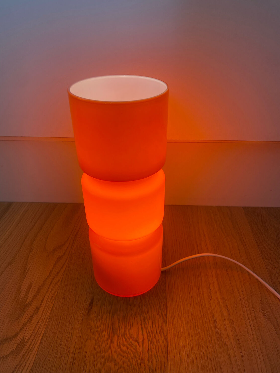 Fitz lamp in orange glass Vintage Habitat