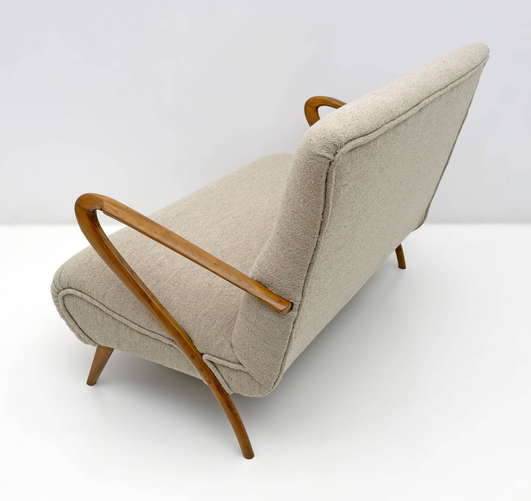 Mid-Century Modern Italian  Bouclè Settee, 1950s