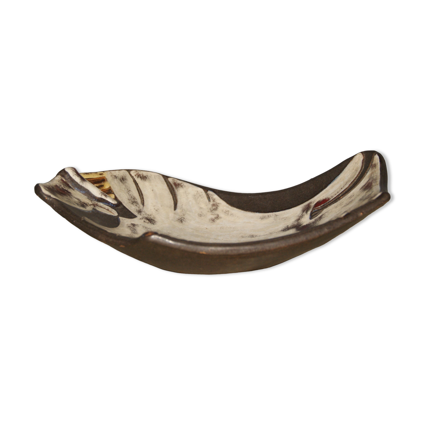 Empty Swiss ceramic pocket KOHLER BIEL pottery alpine pastures cow bell