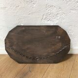 Ancient octagonal bevelled mirror - 56x33cm