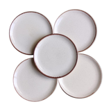 Lot of five flat sandstone plates