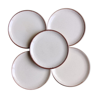Lot of five flat sandstone plates