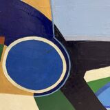 Contemporary painting abstract composition, unsigned, 20th century, oil on canvas, 130x81cm, unframed