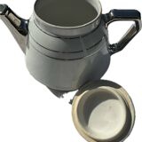 Porcelain and chrome coffee maker