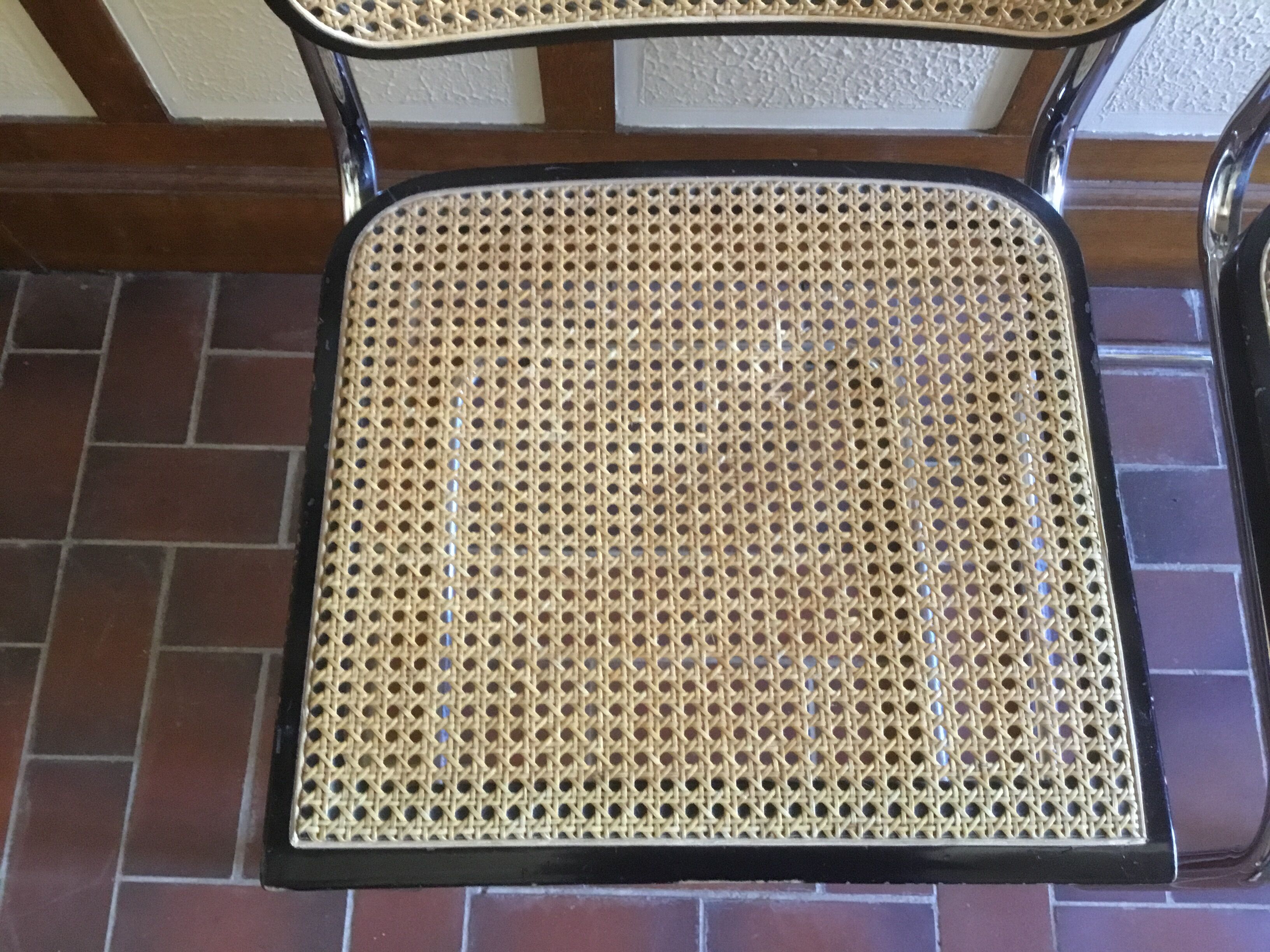 Pair of chairs Cesca B32 vintage designed by Marcel Breuer