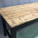 Farm table early twentieth, black matt base
