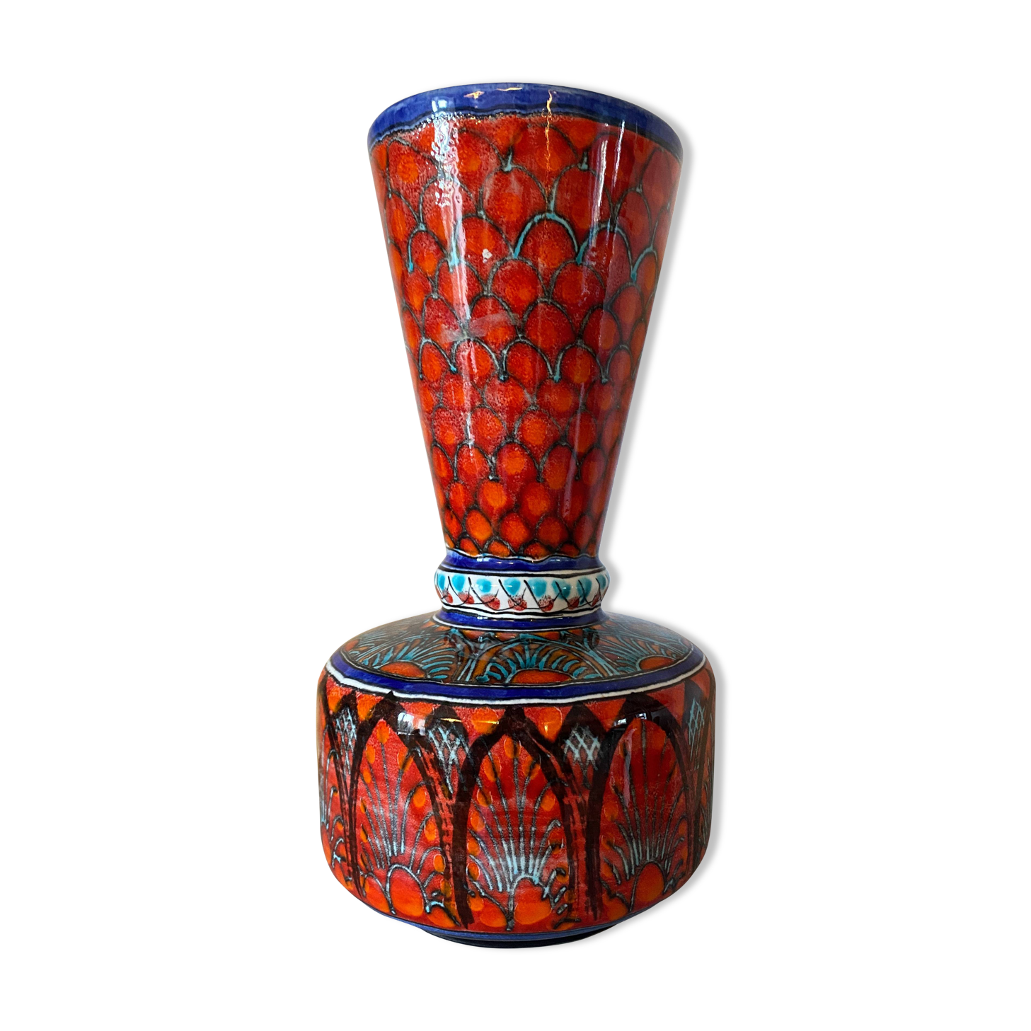 Vase Ceramic design Italy year 60' La Maga signed S. Stefano C