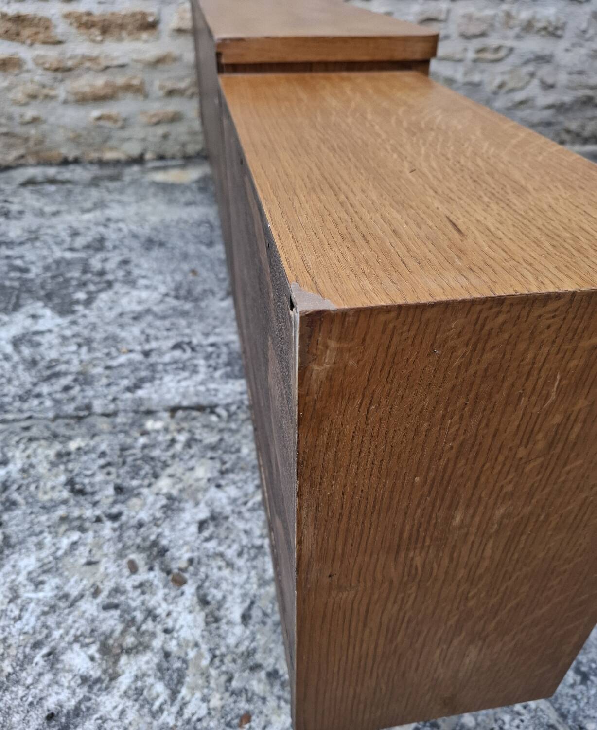 Low oak sideboard